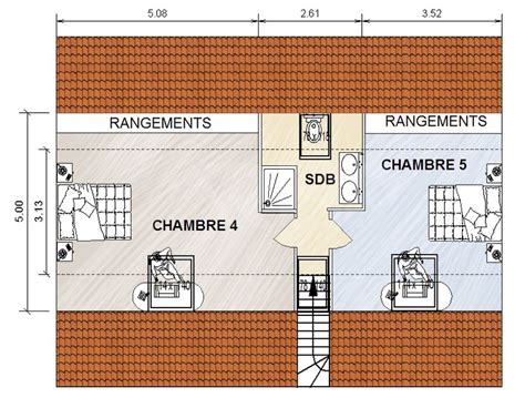 Deux Chambres Sous Combles Avec Salle De Bain Commune Chambre Sous