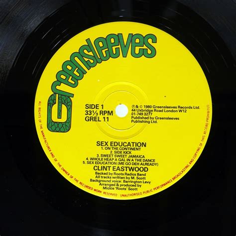 Uk Original Clint Eastwood Sex Education Greensleeves Grel 11 レゲエ ｜売買され