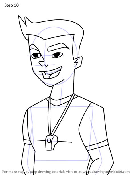 How To Draw Head Counselor Jenkins From American Dragon Jake Long