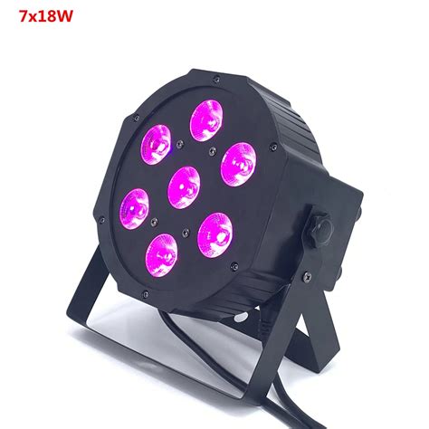 7x18W LED Par Lights RGBWA UV 6in1 LED DJ Wash Light Stage Dmx Light