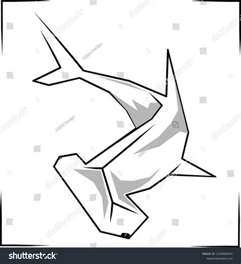 Cool Simple Hammerhead Shark Logo Vector Stock Vector Royalty Free
