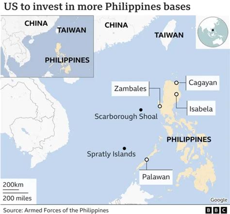 미국 필리핀 내 주요 군사기지 사용권 요청 중국 포위 동맹국 라인 완성하나 BBC News 코리아