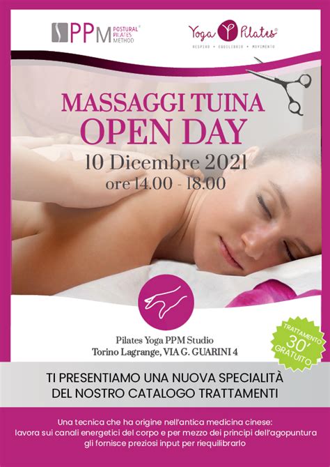 Massaggi Tuina Open Day Yoga Pilates Ppm