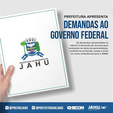 Prefeitura Apresenta Demandas Ao Governo Federal Prefeitura Do