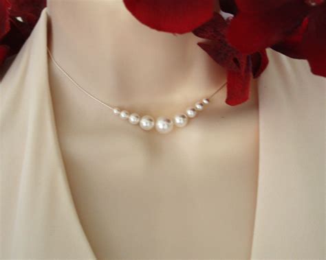 Bridal Pearl Necklace In Sterling Silver Wedding Bridal Etsy