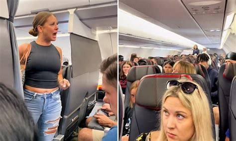 Astonishing Moment Distressed Woman Has Meltdown On Plane Over