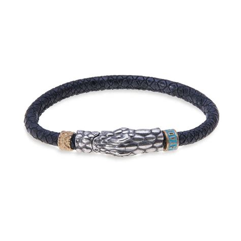 Pulsera Platadepalo Cuero Negro Wb N Joyeria Pont