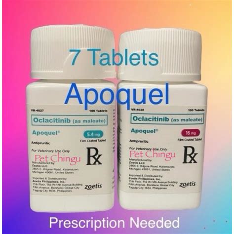 Tablets Apoquel Oclacitinib Mg Tablet For Itch Control In