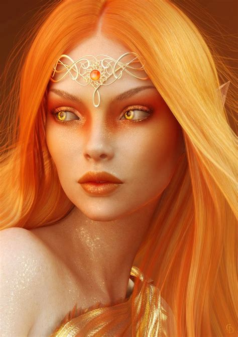 Lady Of The Sun By Camilla Drakenborg Fantasy Art Women Digital Art Fantasy Elf Art