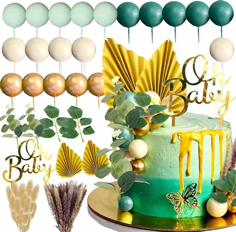 JeVenis Boho Baby Shower Cake Decoration Oh Baby Cake Topper Gender