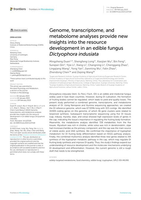 Pdf Genome Transcriptome And Metabolome Analyses Provide New