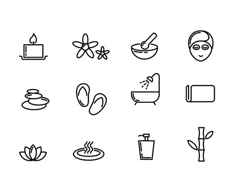 Minimalis Spa Outline Icon Vector Vector Art Graphics Freevector