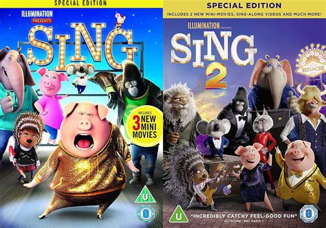 Sing 1 2 Complete Collection Dvd Sing Sing 2 Dvd Illumination