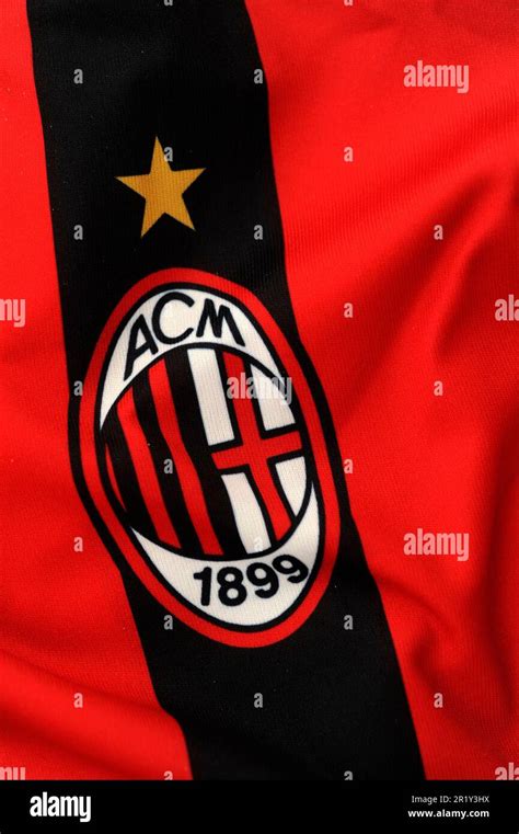 ac Milan football club dress logo Stock Photo - Alamy