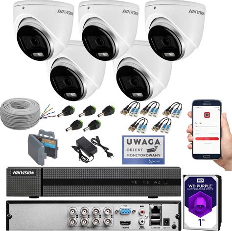 Zestaw Do Monitoringu HIKVISION ZESTAW DO MONITORINGU 5 KAMER 1TB DYSK