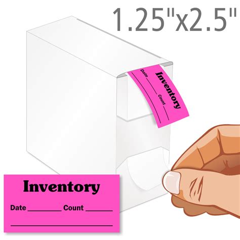 Inventory, Date, Count Labels in Dispenser | Ships Fast, SKU: LB-2502