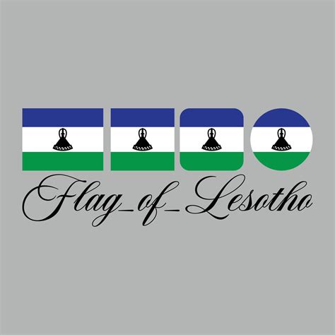 Flag of Lesotho nation design artwork 21947387 Vector Art at Vecteezy