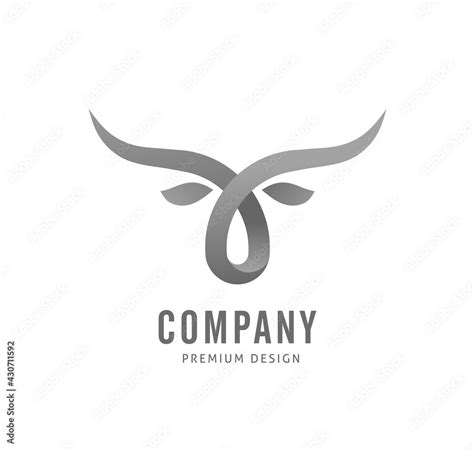 Abstract Simple Bull Head Vector Logo Concept Buffalo Head Logo Bull