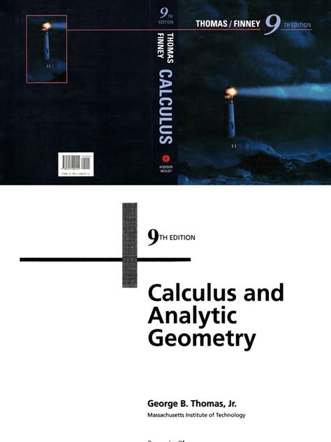 George B Thomas Ross L Finney Calculus And Analytic Geometry 9th