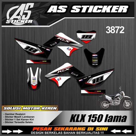 3872a Striping Sticker Motor Klx 150 Old Klx 150 Lama Desain Minimalis