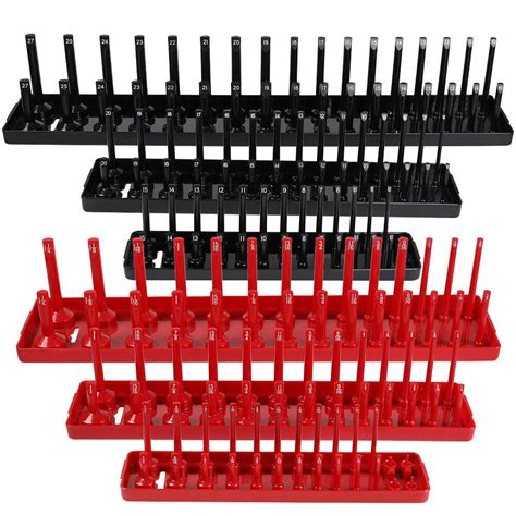 Socket Organizer Trays Set 6pcs Sae Metric Socket Storage Trays 14 38 12 Socket Holder