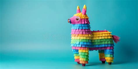 Llama Pinata on Light Blue Background Generative AI Stock Illustration ...