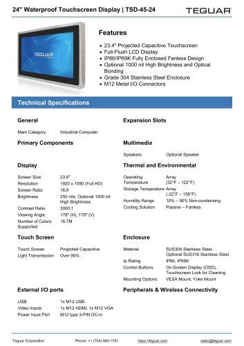 Ts Teguar Computers Pdf Catalogs Technical Documentation