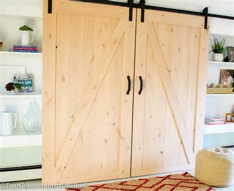 Our DIY Sliding Barn Doors {tutorial} - Four Generations One Roof