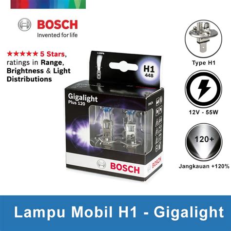 Jual Bosch Lampu Mobil Gigalight Plus 120 H1 12V 55W 1987301105