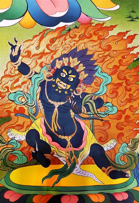 Bodhisattva Vajrapani Thangka Painting Buddhist Art Thangka