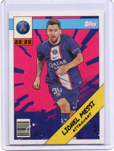 LIONEL MESSI TOPPS Paris Saint Germain Psg Team Set 2022 Heroe Insert