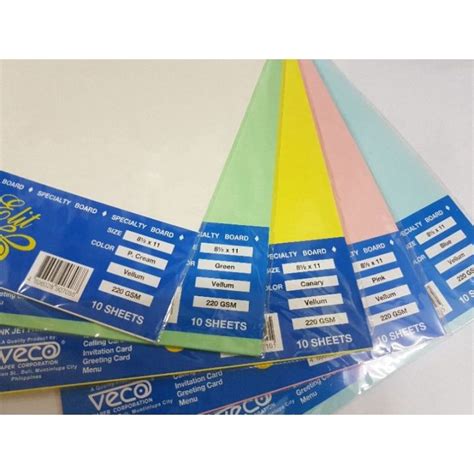 COD VECO Elit Vellum Board Short Long 220 Gsm Lazada PH