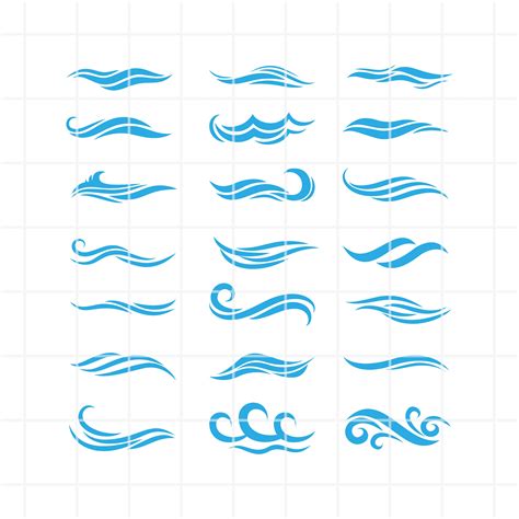 Wave Svg Wave Clipart Wave Svg Bundle Files For Cricut Etsy