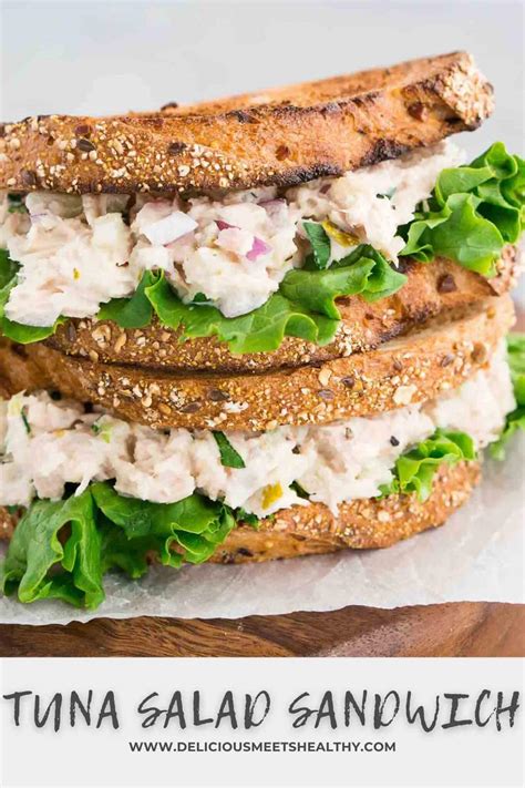 Tuna Salad Sandwich (Quick & Easy Lunch) - Delicious Meets Healthy