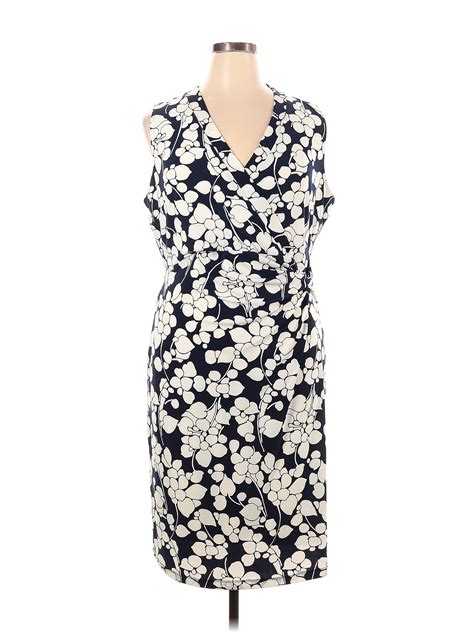 Tommy Hilfiger Floral Multi Color Ivory Casual Dress Size Off