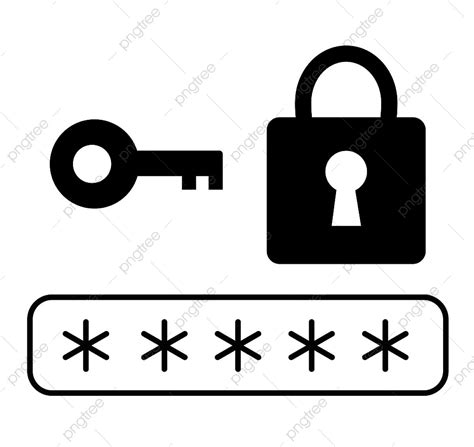 Secure Password Vector Art Png Password Security Icon On White Background Isolated Element