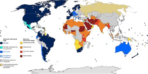 LGBT rights by country, 2016 - Vivid Maps