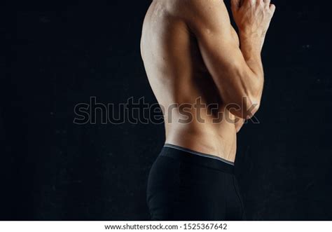 Fitness Boxing Bodybuilder Nude Torso Muscle Stock Photo