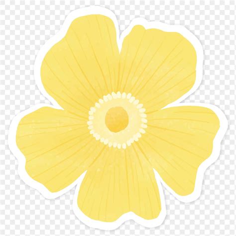 Yellow Flower Sticker Transparent Png Free Png Sticker Rawpixel