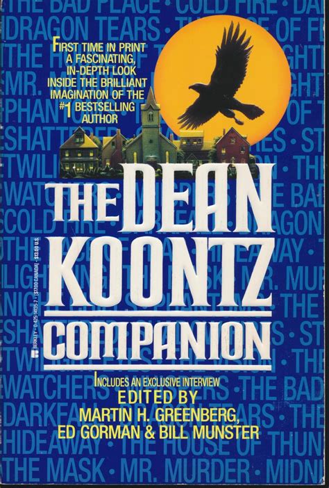 The Dean Koontz Companion Signed X 3 By Dean Koontz Greenberggorman