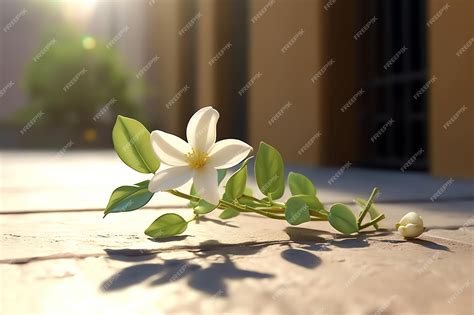 Premium AI Image | A jasmine flower on a vine wallpaper