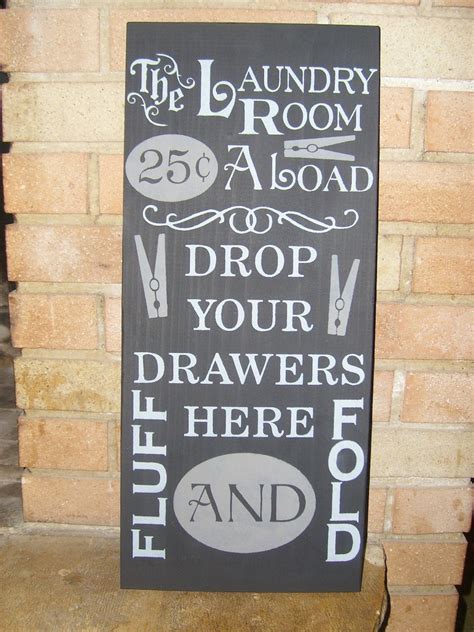 The Laundry Room Rustic Wood Sign Drop Your Drawers Etsy