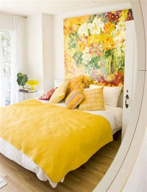 45 Incredible Yellow Aesthetic Bedroom Decorating Ideas Decoredo