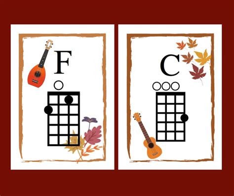 Ukulele Chord Charts for Autumn - Etsy