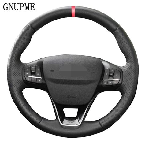 Black Car Steering Wheel Cover Volant Stuurhoes Volant For Ford Focus 4