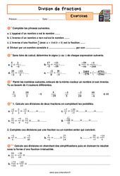 Fractions 4ème Exercices cours évaluation révision pdf à imprimer