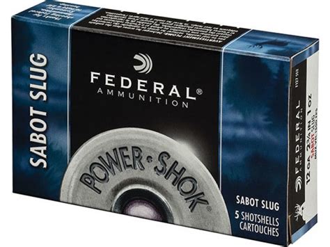 Federal F Ss Power Shok Ga Oz Sabot Slug Shot Sh Box