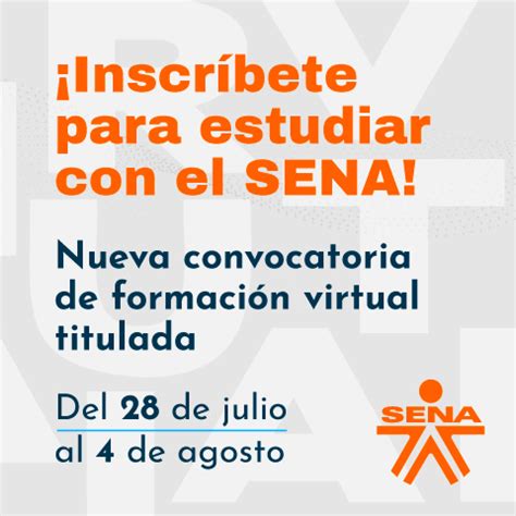 Aplique A La Nueva Convocatoria Virtual Titulada Del Sena En Programas