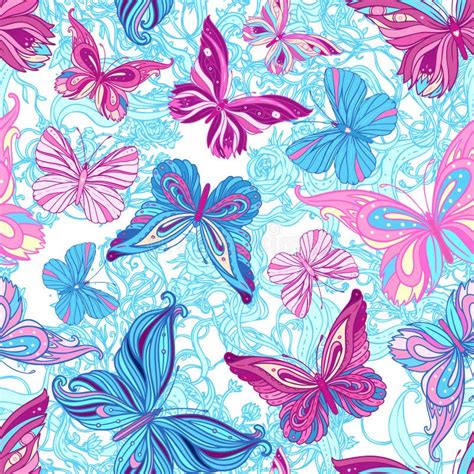 Seamless Butterfly Background Stock Vector Illustration Of Colorful