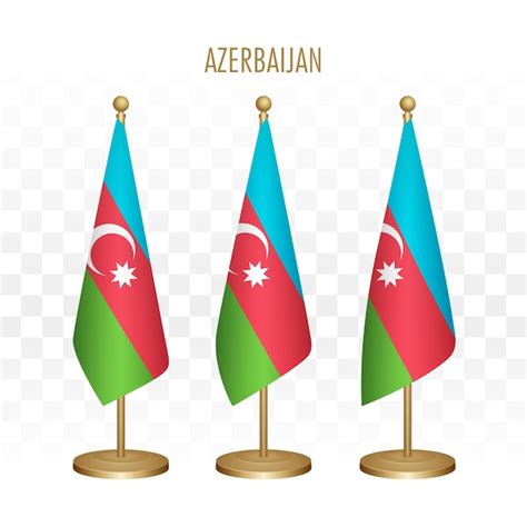 Bandera Permanente De Azerbaiy N Ilustraci N Vectorial D Aislado En